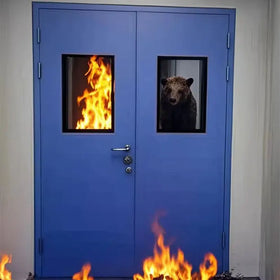 2025 Double Security Swing Steel 120 Minute Fire Rated Doors Fire-proof Metal Door ul with Smart Lock