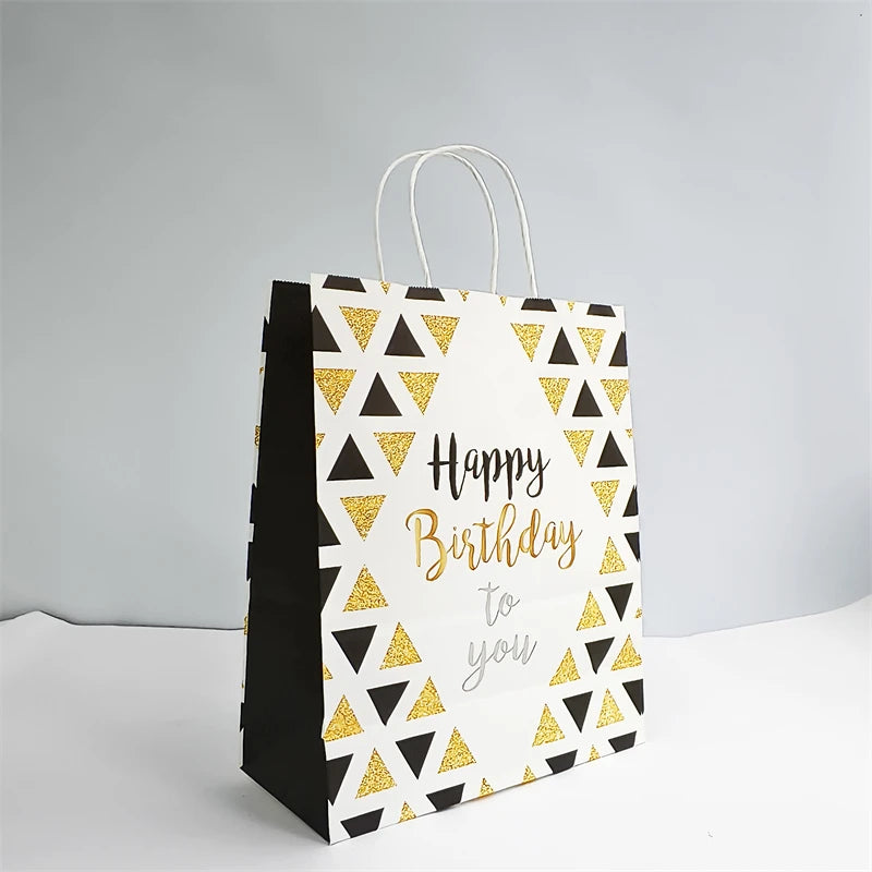 26*12*33cm Paper Bags Candy Gift Packaging Bags Kids Christmas Birthday Party Decor Baby Shower Supplies Wedding Decor