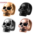 Evorte Classic Stainless Steel Skull Human Face Ear Weights Hangers Flesh Tunnels Gauges Plugs Hooks Piercing Body Jewelry