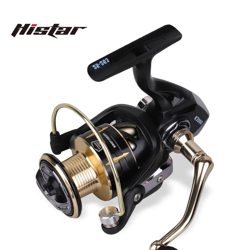HISTAR Metal Spool Left Right Hand K Gear Ratio 5.2:1 1000-5000 High Drag 12KG Drag Spinning Fishing Reel