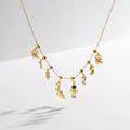 FUAMAY Charms Pendant 18K Gold Plated Necklace Jewelry Cute Keys Dinosaur Robot DIY Making Bracelet Necklace