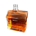Small Glass Bottles Cabin Shape 300ml 375ml 500ml With Stopper Cork Lid for Whisky Juice Liquor Vinegar and Oil