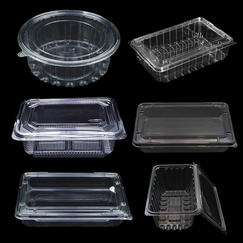 Clear PET Plastic Fresh Food Grade Supermarket Container With Lid for Cake Sushi BOX