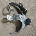 160x150mm Factory Ornamental Wrought Iron Components Elements Forged Steel Leaves and Flowers