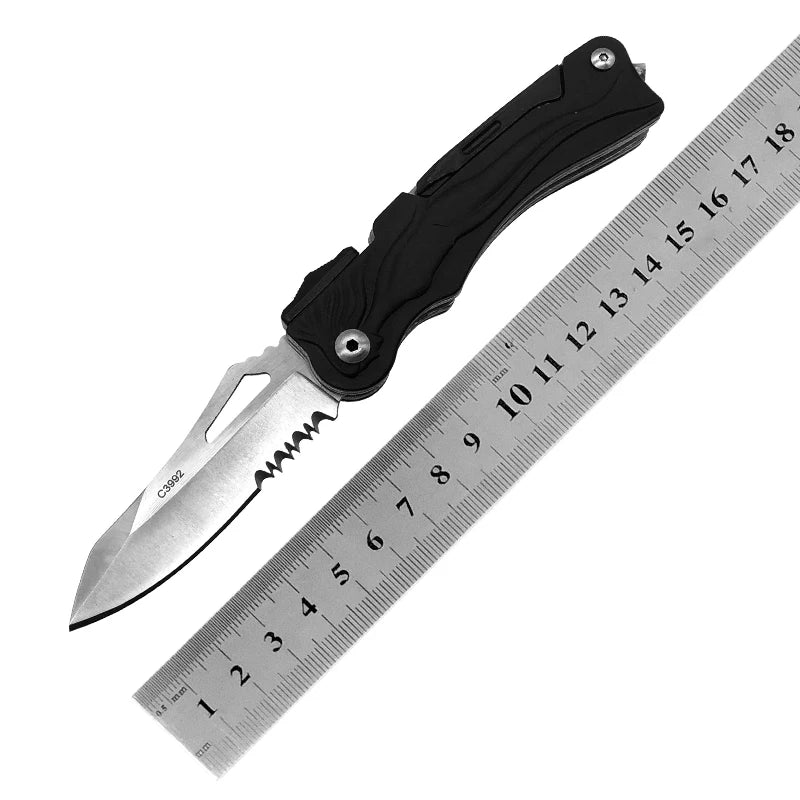 Wholesale Custom Multifunction Knife with Stainless Steel Blade for Everyday Carry with Bottle Opener and Clip
