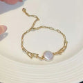 KESHI Natural AAAA Grade Baroque Freshwater Pearl Charm Bracelet 18K Gold/Platinum/Black Rhodium Plating Luxury Horseshoe Design