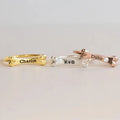 Wholesale Personalized Pet Name Memorial Ring 925 Sterling Silver Custom Dog Bone Ring