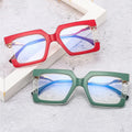 3117 Jiuling Eyewear Luxury Frame Metal Legs Personality Blue Light Blocking Glasses Oversized square Tr90 Frame Eyeglasses