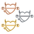 Stainless Steel Nipple Rings Tongue Ring Piercing Body Jewelry Barbell CZ Heart Shape Rings for Women Girls Wholesales Nipple