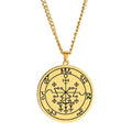 Seal of Baaltzelmoth Demon Prince of Wealth Lord of the Gap Lesser Key of Solomon Goetia Stainless Steel Pendant Necklace