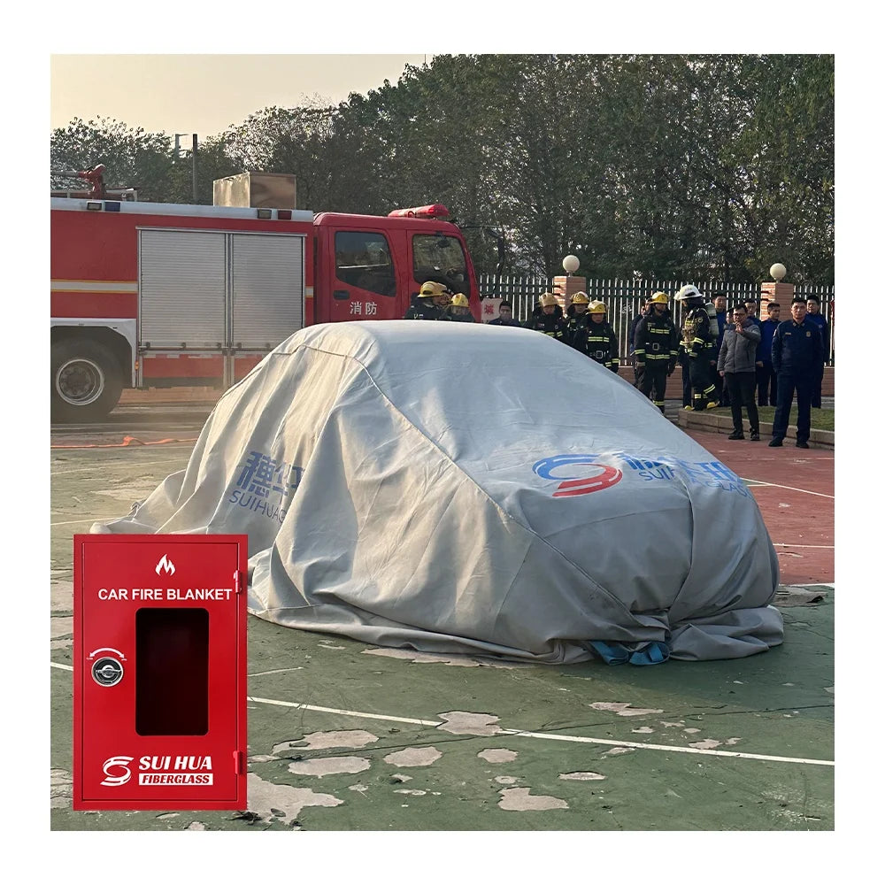 EN 13501 6X8 m 19.8X26 Ft Extreme Emergency Lithium Car EV Fire Blanket