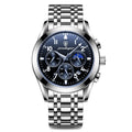 POEDAGAR Men Watches Stainless Steel Fashion New Rusiness Wristwatch Waterproof Luminous Quartz Watches 816