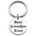 Best Grandpa Ever Keychain Gifts for Grandpa Stainless Steel I Love Grandpa Father's Day Gift Keychain