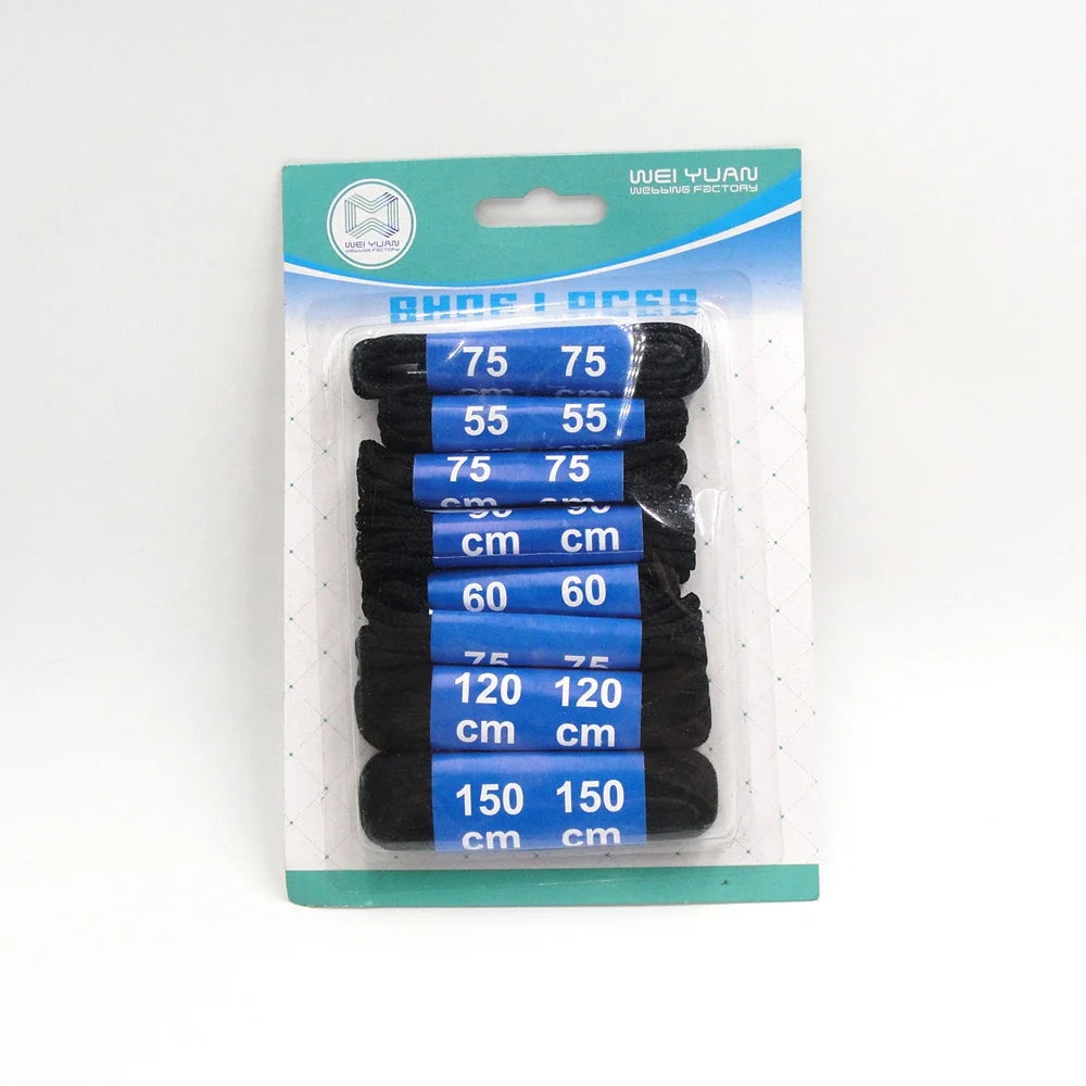 Custom Printed Casual Sport Shoe Laces Round Polyester with Plastic Metal Tips for Pairs Sneakers Packaging