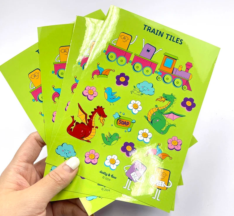 Hot Sale Custom Adhesive Decorative Waterproof Kiss Cut Cartoon Vinyl Sticker Sheets