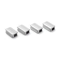 11x6mm Flat square Pillow Coffin Wholesale Custom 3d Stainless Titanium Steel Jewelry Diy Accessories Charm Bracelet Beads