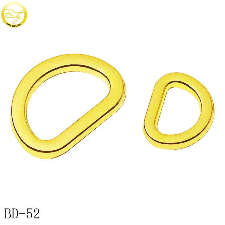 Nickle Free Bags Hardware Metal D Buckle Zinc Alloy Tri-glide Certe Ring Adjustable Gold Buckle Strap Accessory  for Shoes