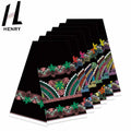 Henry Islander Style Printing Accept Small Order Polyester Clothing Fabrics for Garment Black Leisure Dress Skirt