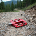 SeeMore Selection Standard 9/16 MTB Road/Mountain Bike Pedals Aluminum Alloy Flat Pedals 3 Bearings for Mountain Bike Paddle