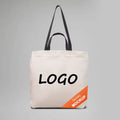 Medium Size Eco-friendly Cotton Canvas Tote Bag Customized Color Logo Reusable for Shopping Travel Shoulder Handle Wholesale