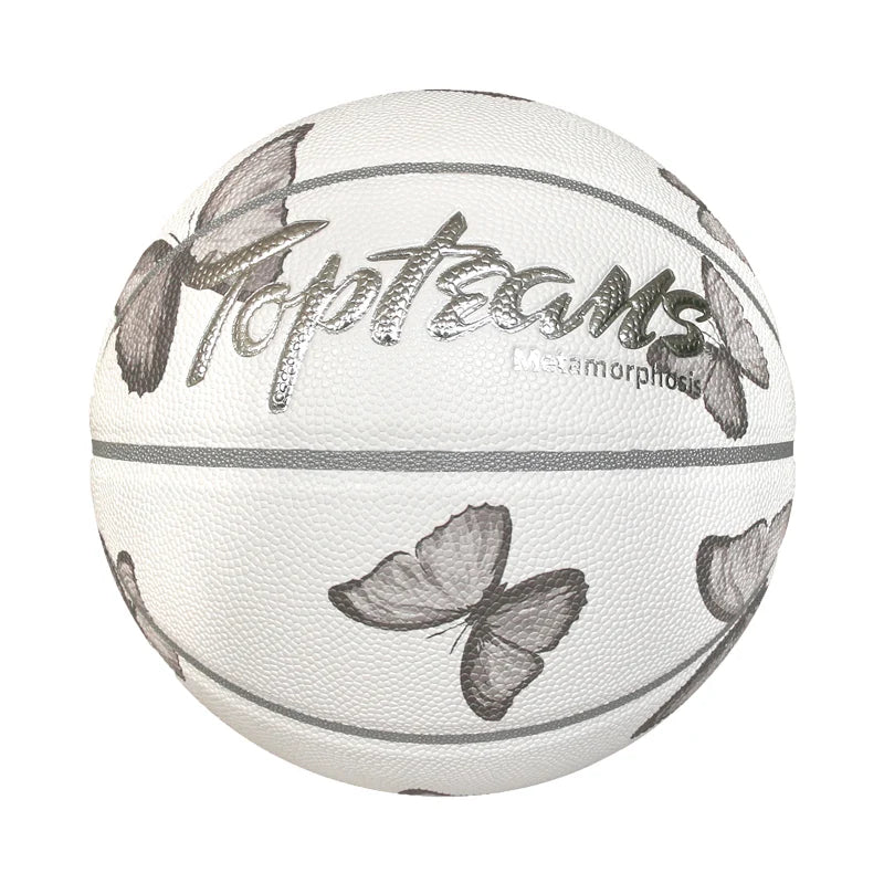Size 7 Indoor Training Customizable Logo Plush Basketball Personalized Mini Rubber Ball with Microfiber Leather for Kids Adults