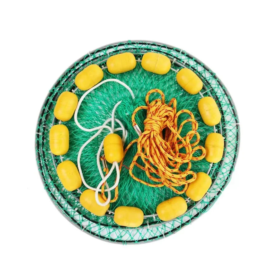 Coated Nylon Net Fishing Bait Storage Cage for Keeping Crayfish Minnows Leaches and Other Live Baits