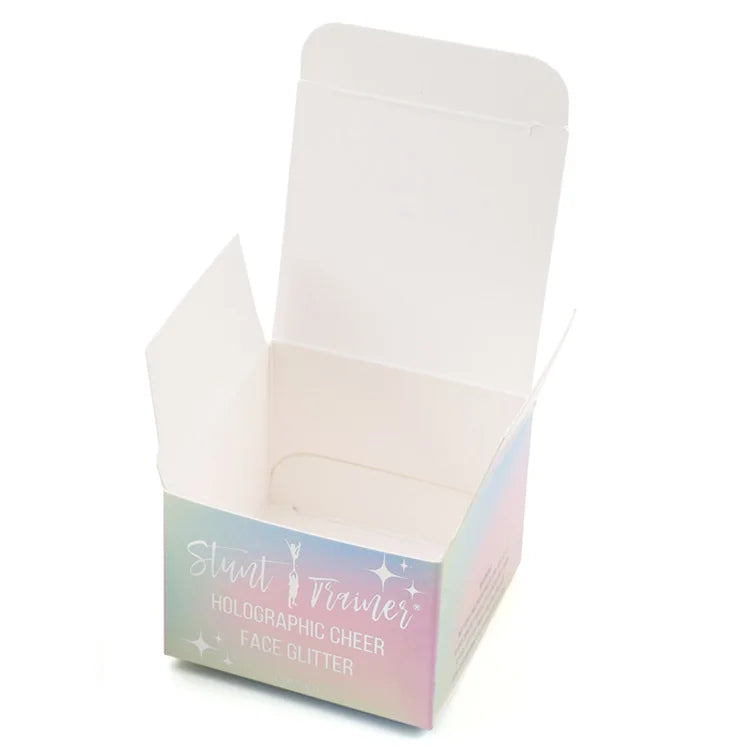 Custom Logo Printed High-End Cosmetic Skincare Paper Box Eye Cream Face Glitter Boxes with Holographic Embossed Gift Packaging