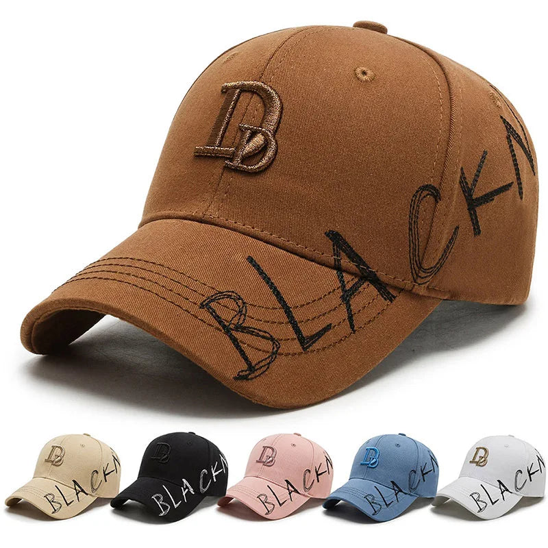 Cotton Women Letter Printing Sports Caps With 3D Embroidery Logo Baseball Cap