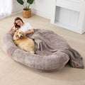 Wholesale Extra Large  Luxury Orthopedic Foam Pet Bed Human Dog Bed