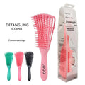 Customized Women's Colorful Plastic Soft Bristle Salon Detangler Brush Comb for Curly Hair