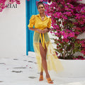 Fashion Women Shirt Short Sleeve Shirt Gauze Skirt Casual Summer Design Sense