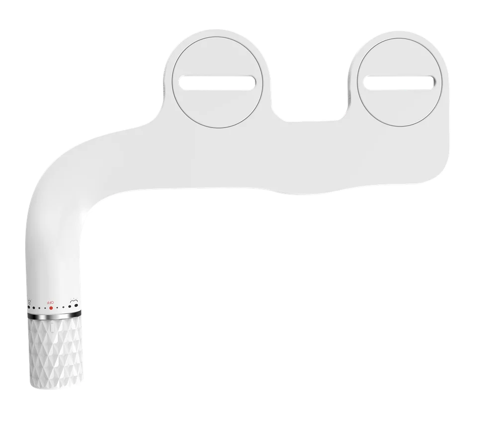 Modern Ultra-Slim No-Touch Bidet Attachment for Toilet Adjustable Water Pressure Floor Mounted Plastic for Modern Bathroom