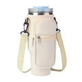 Custom Logo Zipper Phone Pocket Pouch Neoprene 40oz Tumbler Cup Sling Water Bottle Carrier Holder Sleeve Bag with Shoulder Strap