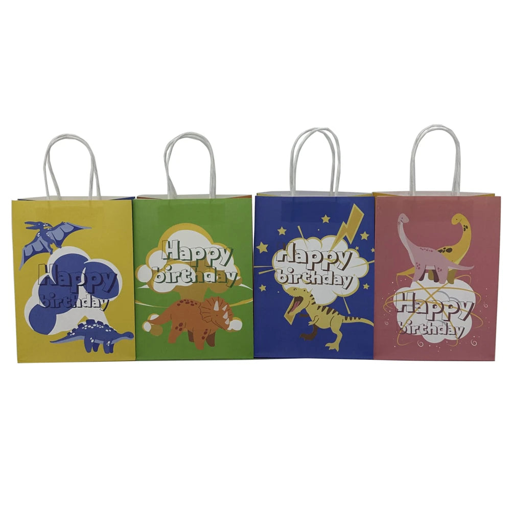 KUAIMA Dinosaur Theme Party Decoration Gift Bag Children's Birthday Arrangement Gift Candy Packaging Bag Wholesale Customization