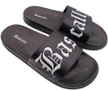 Custom Logo Anti-Slip Winter Spring Beach Slides with Open Toe Screen Printing PVC Embossed Mens' Slipper Footwear