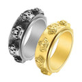 Anillos De Hombre Acero Inoxidable Stainless Steel Anti Stress Ring 3D Crown Rotating Fidget Ring Release Pressure Rings