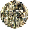 50PCS Animals Cat Dog Story Sticker Vintage Style fairy Tale Illustration