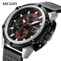MEGIR New Watch 2062 Relogio Masculino Casual Chronograph Gift Gift Clock Mens Top New Luxury Creative Watches Men Wrist