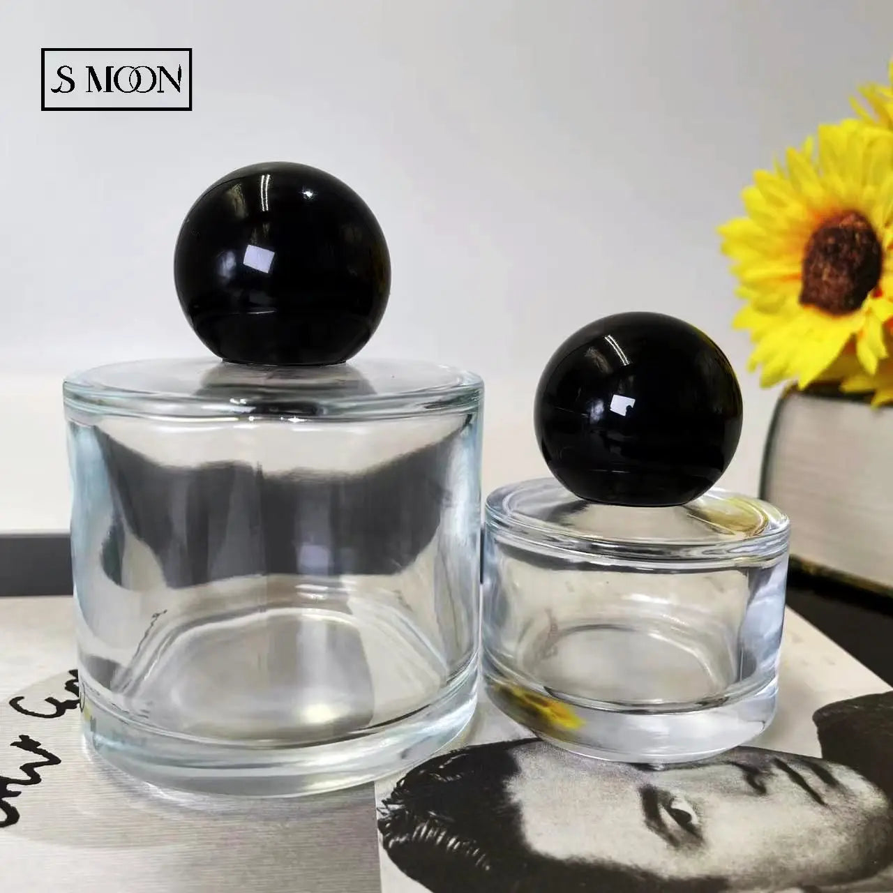 S Moon 30ml 50ml 100ml Empty Cylinder Perfume Spray Bottle with Magnetic Cap