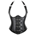 New Shoulder Strap Halter Neck PU Faux Leather Waist Belt Vest Waist Shaping and Slimming Waist Trainer Oem No Latex Custom logo
