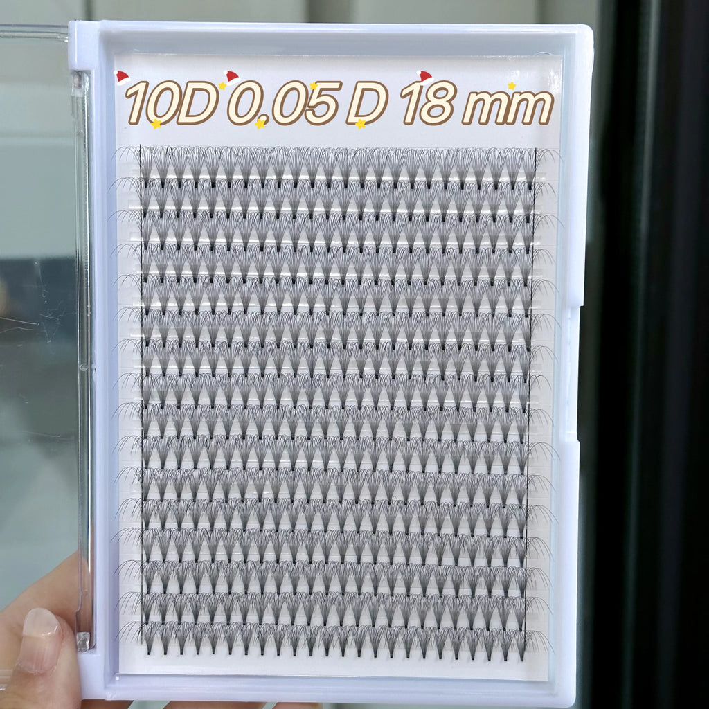 Ultra Black Premades Xxl Tray 6D  5D 0.07mm 0.10mm Pre Made Fans Heat Bonded Short Stem Lashes  8D 10D 0.05 Eyelash Extension