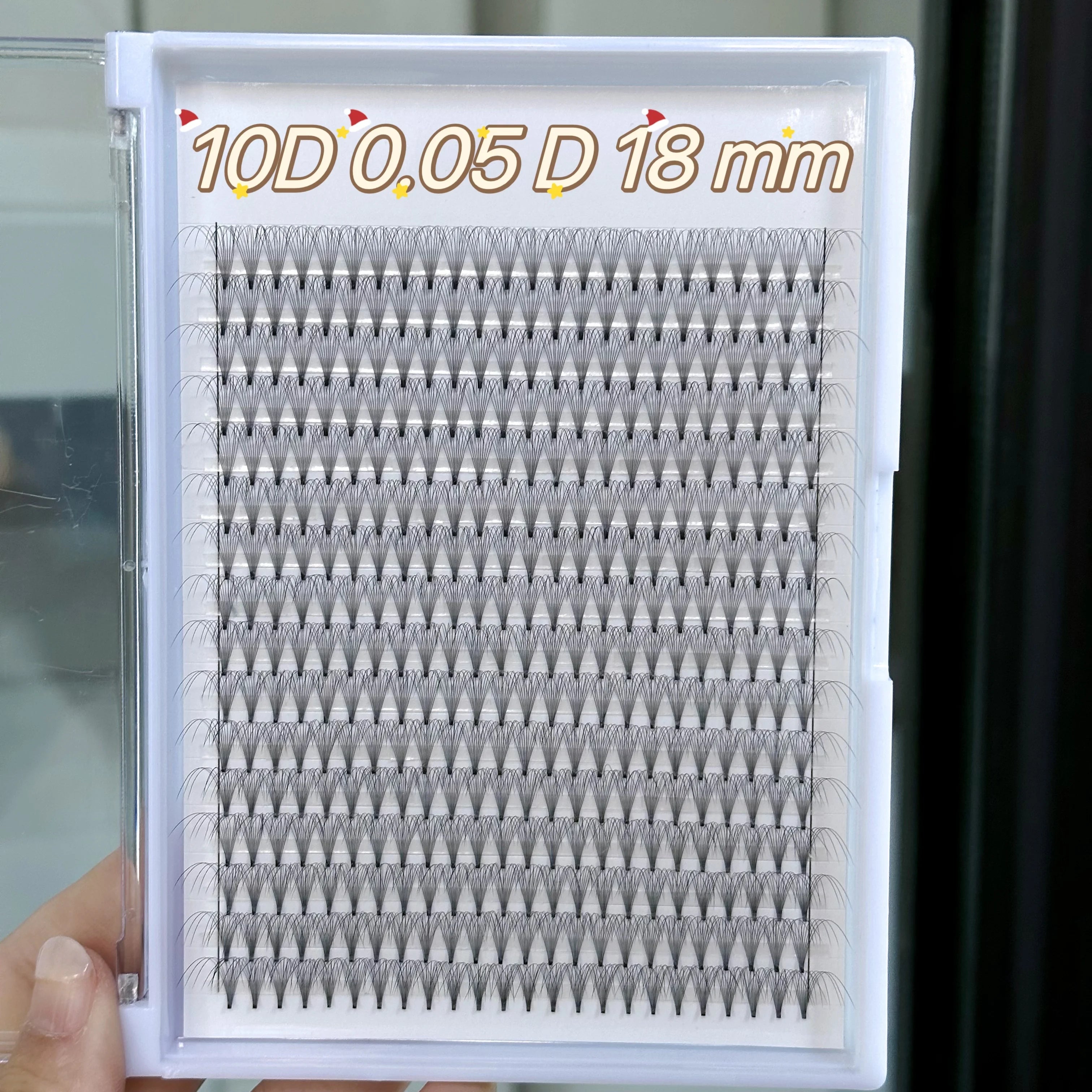Ultra Black Premades Xxl Tray 6D  5D 0.07mm 0.10mm Pre Made Fans Heat Bonded Short Stem Lashes  8D 10D 0.05 Eyelash Extension