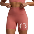 Women High Waisted Workout Shorts Squat Proof Biker Shorts Tummy Control Custom Logo