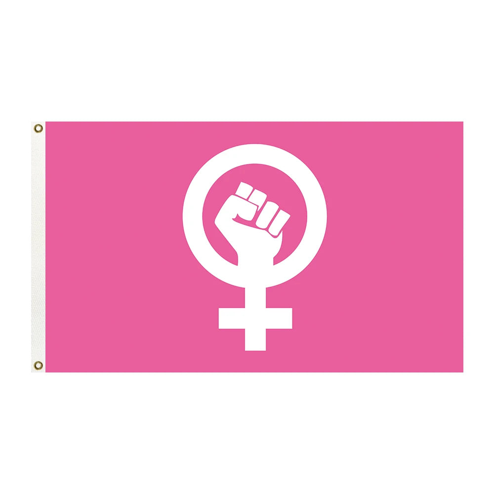 3x5FT Durable Polyester Outdoor Feminism Pride Flags for Holiday Decoration
