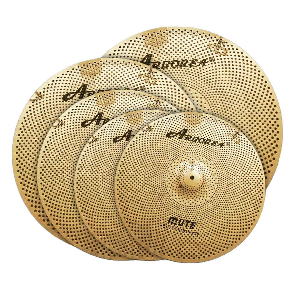 Arborea Mute Cymbals Gold Low Volume Cymbal Set for Practice