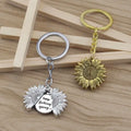 Wholesale Custom Logo Cartoon Metal Coin Holder Keychain Flower Sunflower Light Weight