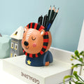 Multifunctional Cute Desk Animal Storage Resin Lion Pen Holder Kids Room Table Organizer Accessories