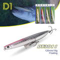 D1 12cm 19g Hard Plastic Floating Saltwater Pencil Fishing Lure Wobblers Fish Bait Pencil Lure