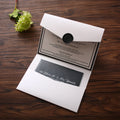 2026 New Design White and Black Paper Pocket Letter Wax Seal Luxury Paper Invitations With RSVP Handmade Wedding Stationery