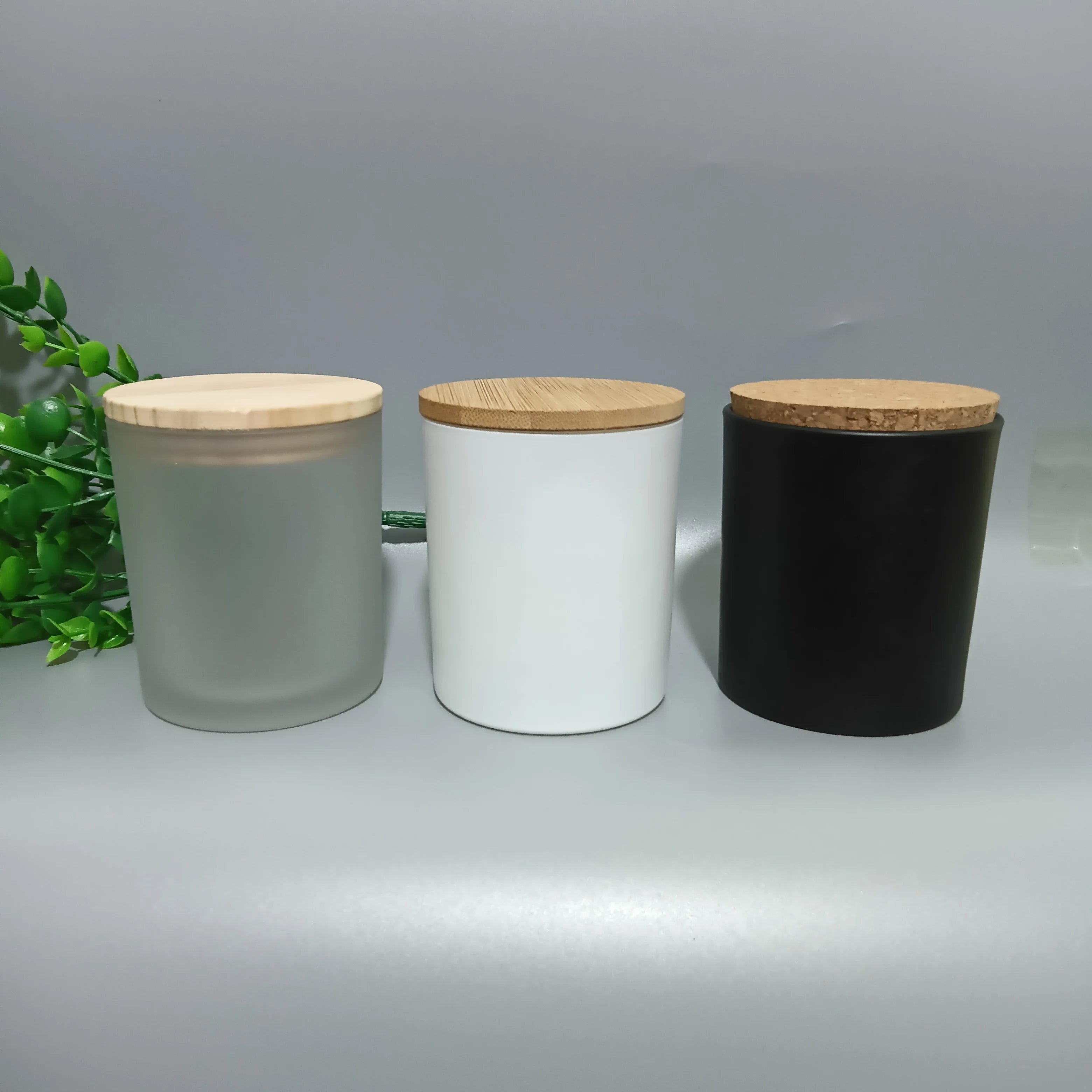 7oz 8oz 10oz 12oz 14oz Glass Candle Jars for Candle Making with Metal Bamboo Lid